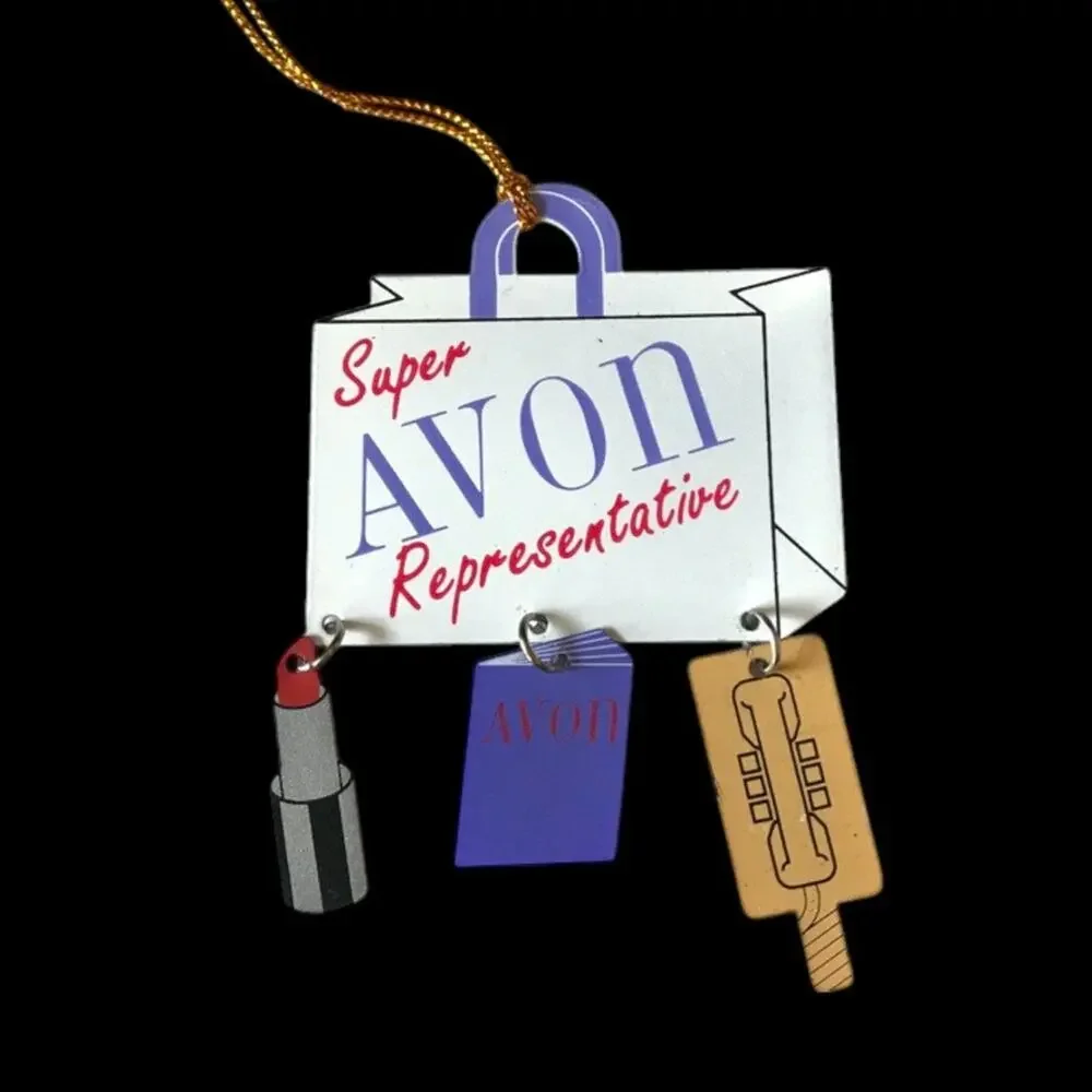 Vintage AVON Super Representative Christmas Ornament